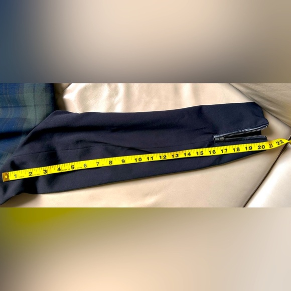 H&M collarless open black watch plaid tartan blazer - Picture 7 of 9